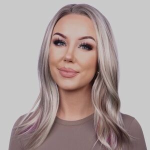 Chelsey Smith Crown Wig In Blonde With Purple Highlights! “Soda” Style